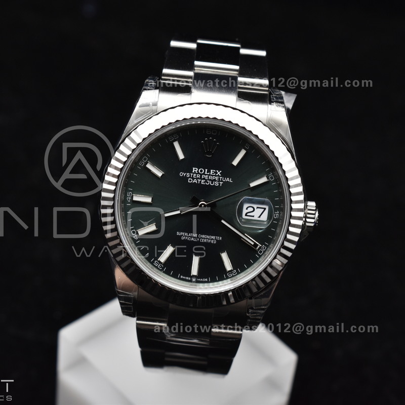 DateJust 41 126334 904L SS VSF 1:1 Best Edition Green Dial On Oyster Bracelet VS3235